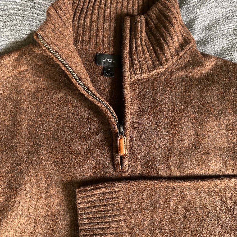 J. Crew 100% Lambs Wool Quarter-Zip Sweater (FREE SHIPPING)